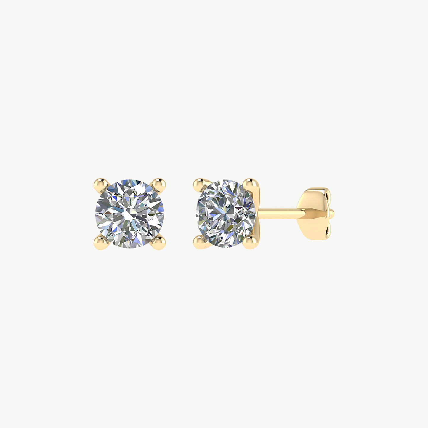 Classic Round Diamond Earrings