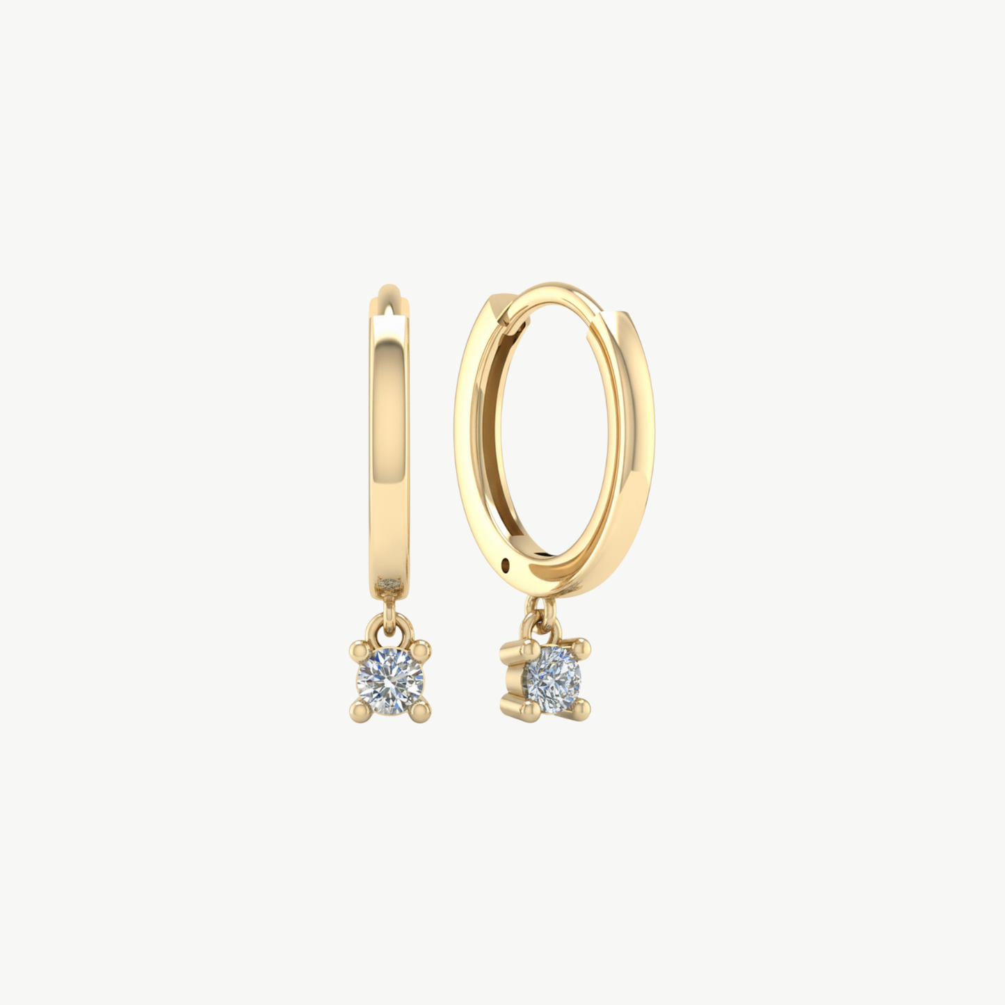 Diamond Hoop Earrings