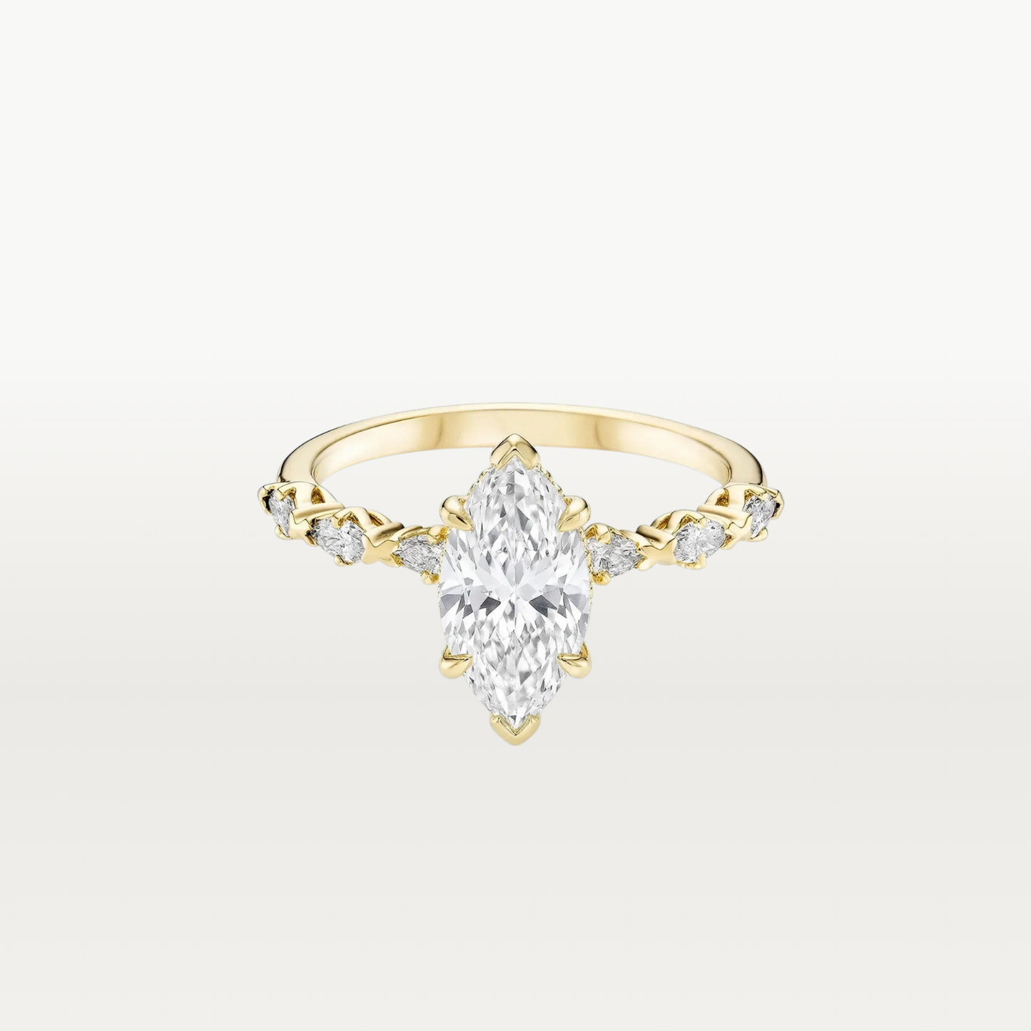The Aurelia, Marquise-cut Centre with Marquise-cut Side Stones Diamond Ring