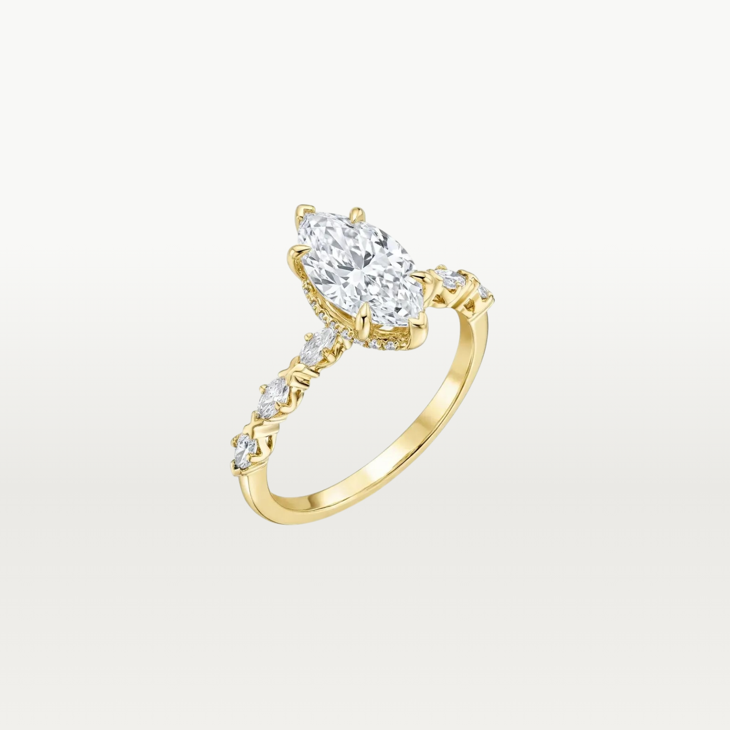 The Aurelia, Marquise-cut Centre with Marquise-cut Side Stones Diamond Ring