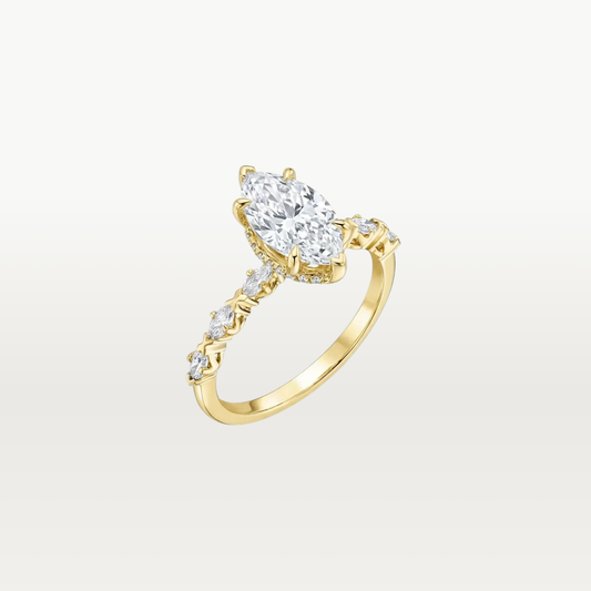 The Aurelia, Marquise-cut Centre with Marquise-cut Side Stones Diamond Ring
