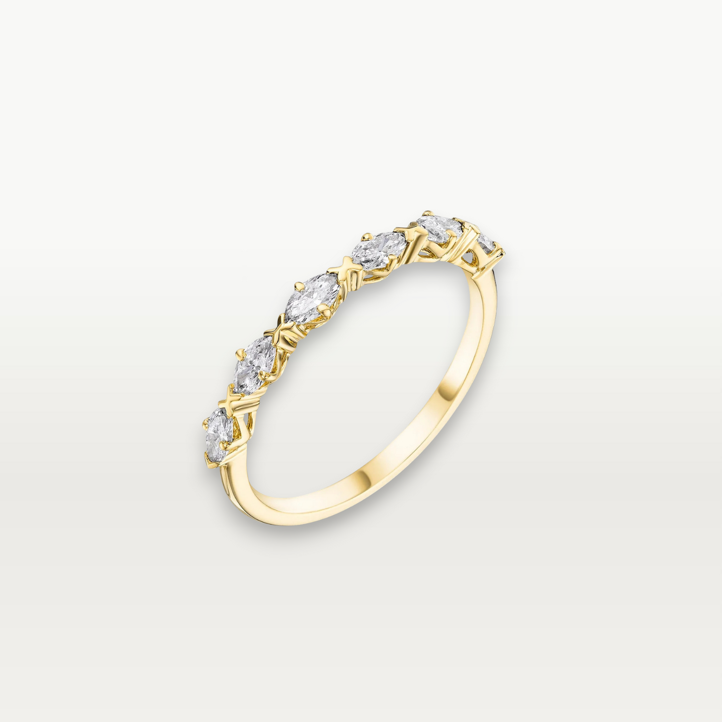 The Arabella Half Eternity Band with Marquise-cut Diamonds