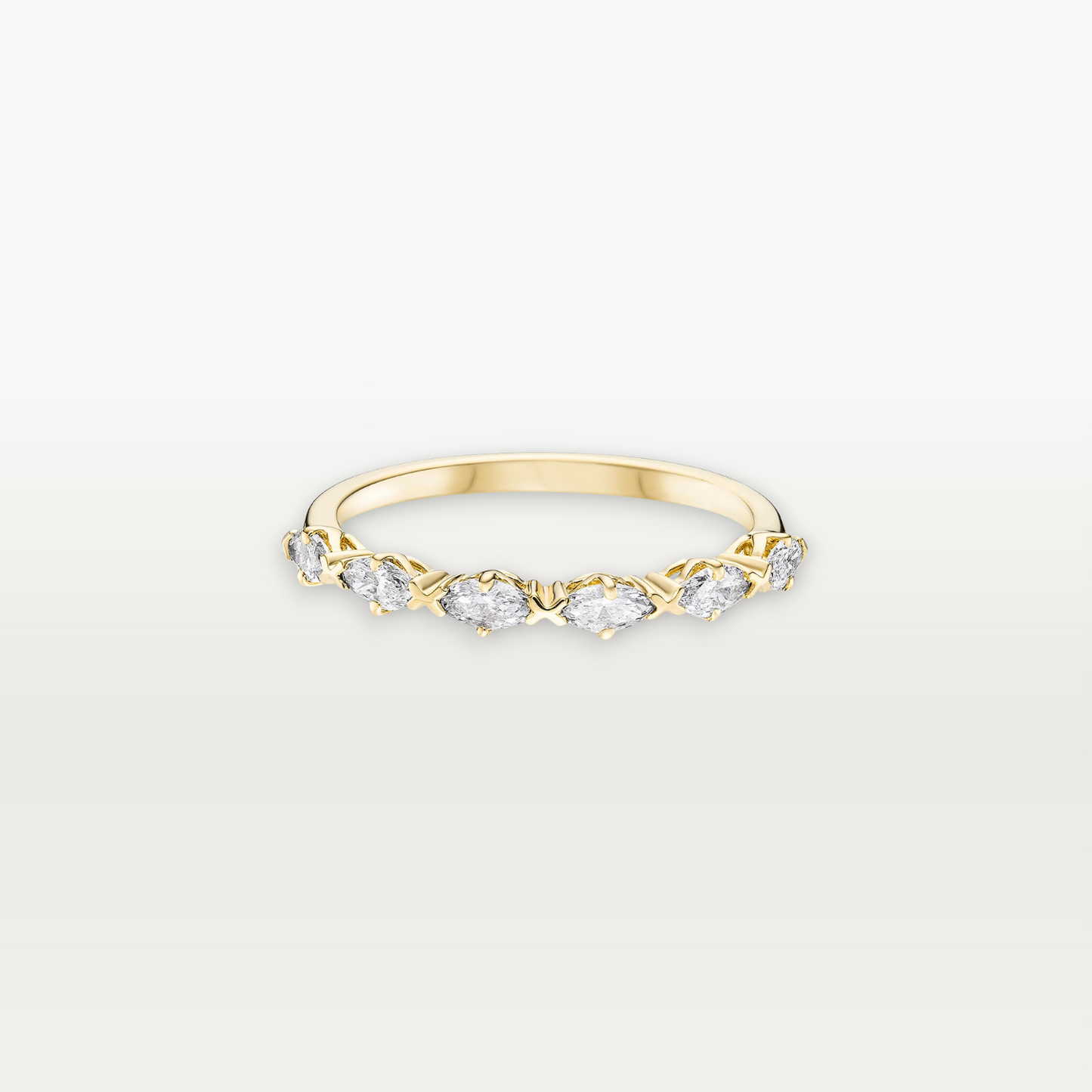 The Arabella Half Eternity Band with Marquise-cut Diamonds