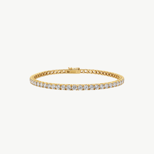 Classic Tennis Bracelet in 18k Yellow Gold