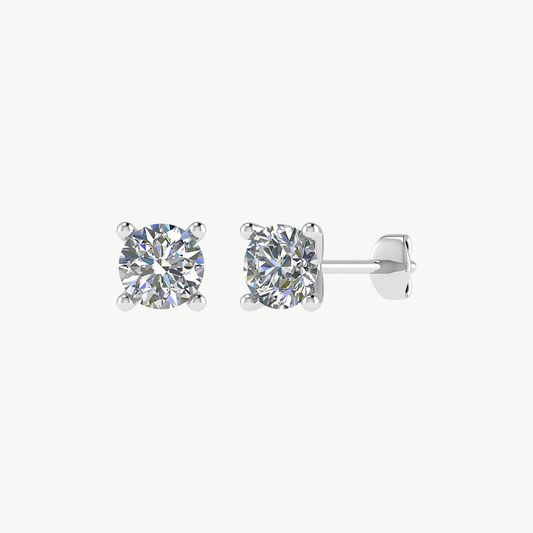 Classic Round Diamond Earrings