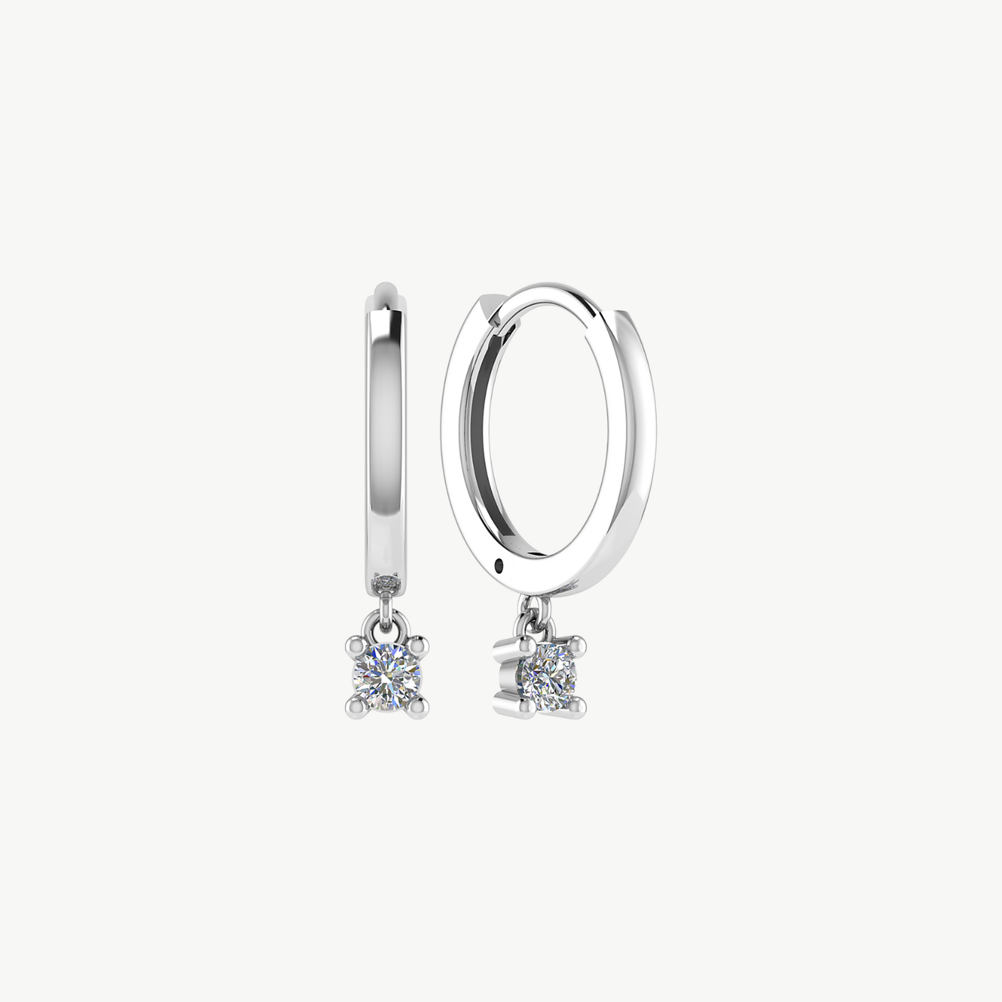 Diamond Hoop Earrings
